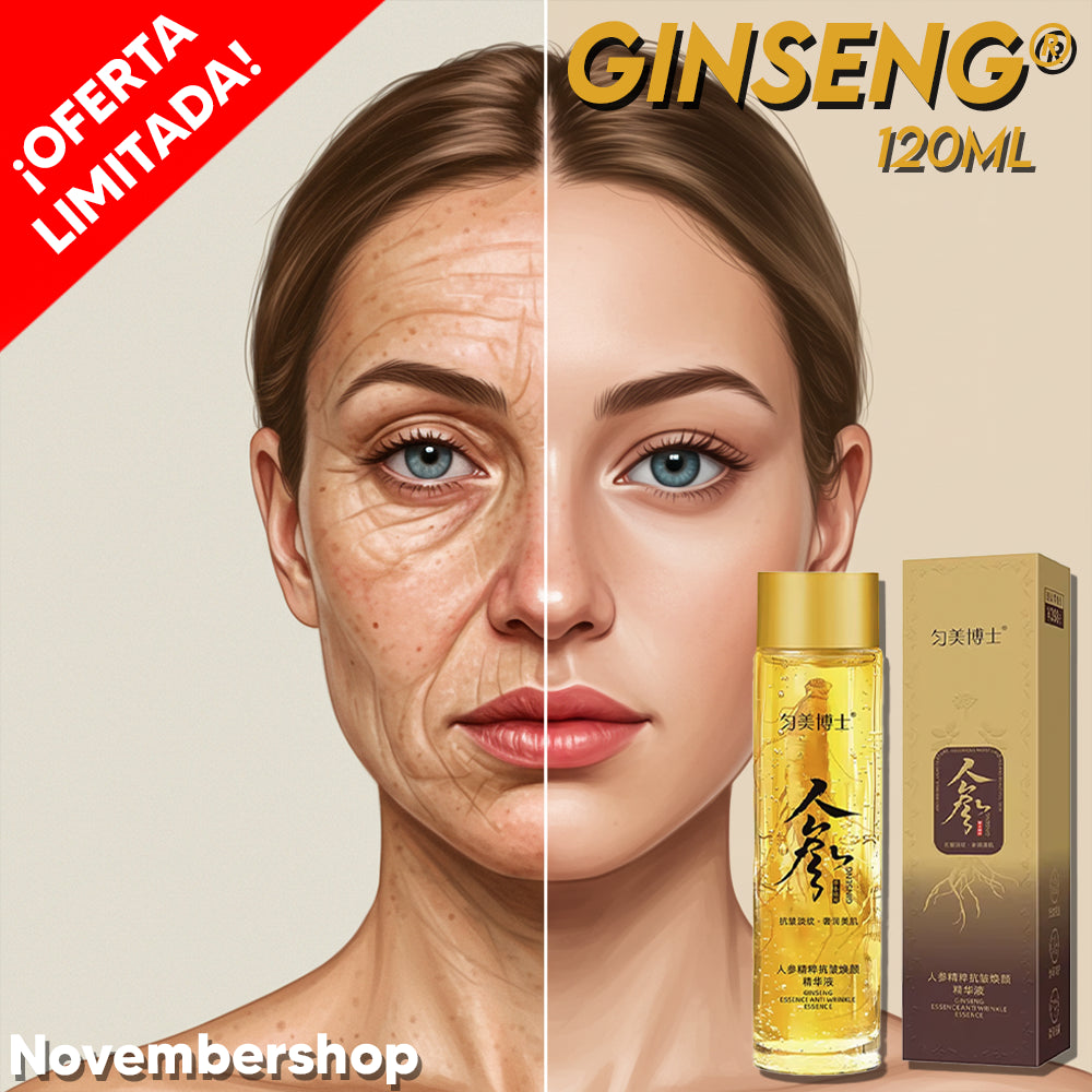 Sérum Ginseng® 120ml – Rejuvenece, Hidratación y Energía para tu Piel, ¡con 65% de Descuento!
